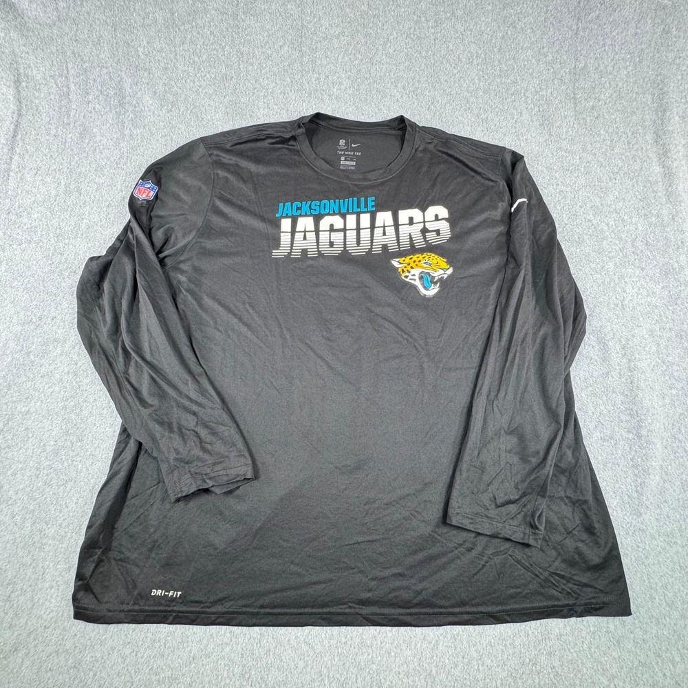 Jacksonville Jaguars Nike NFL On Field Dri-Fit Long Sleeve Shirt 4XL‎ Black